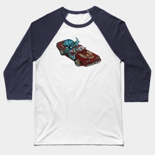 Octopus Car Baseball T-Shirt